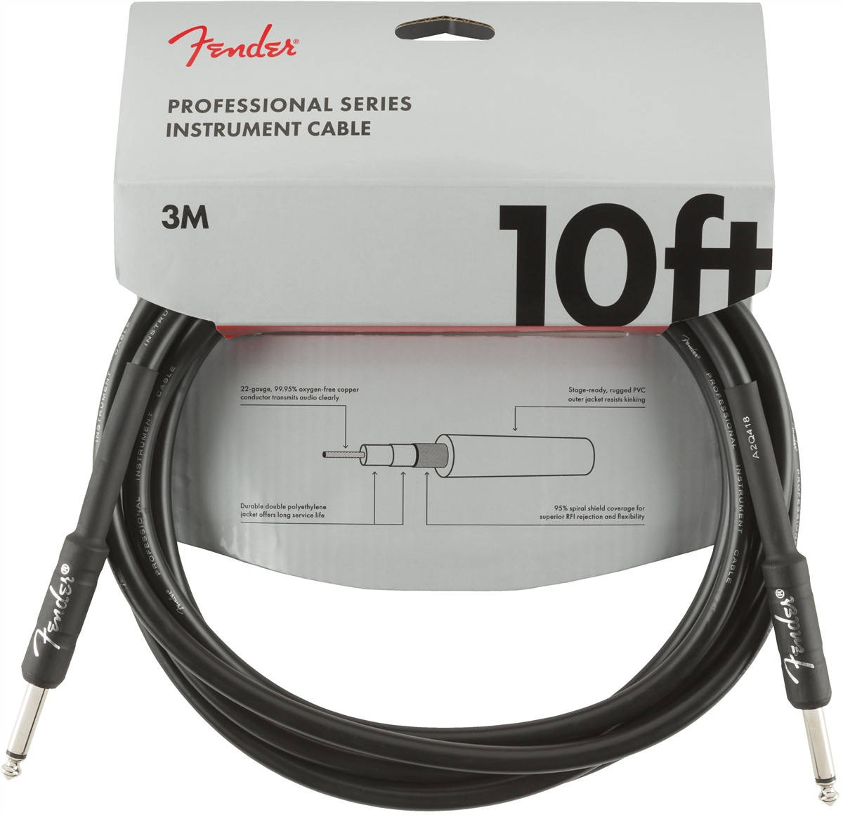 

Инструментальный кабель FENDER CABLE PROFESSIONAL SERIES 10' (3 м)
