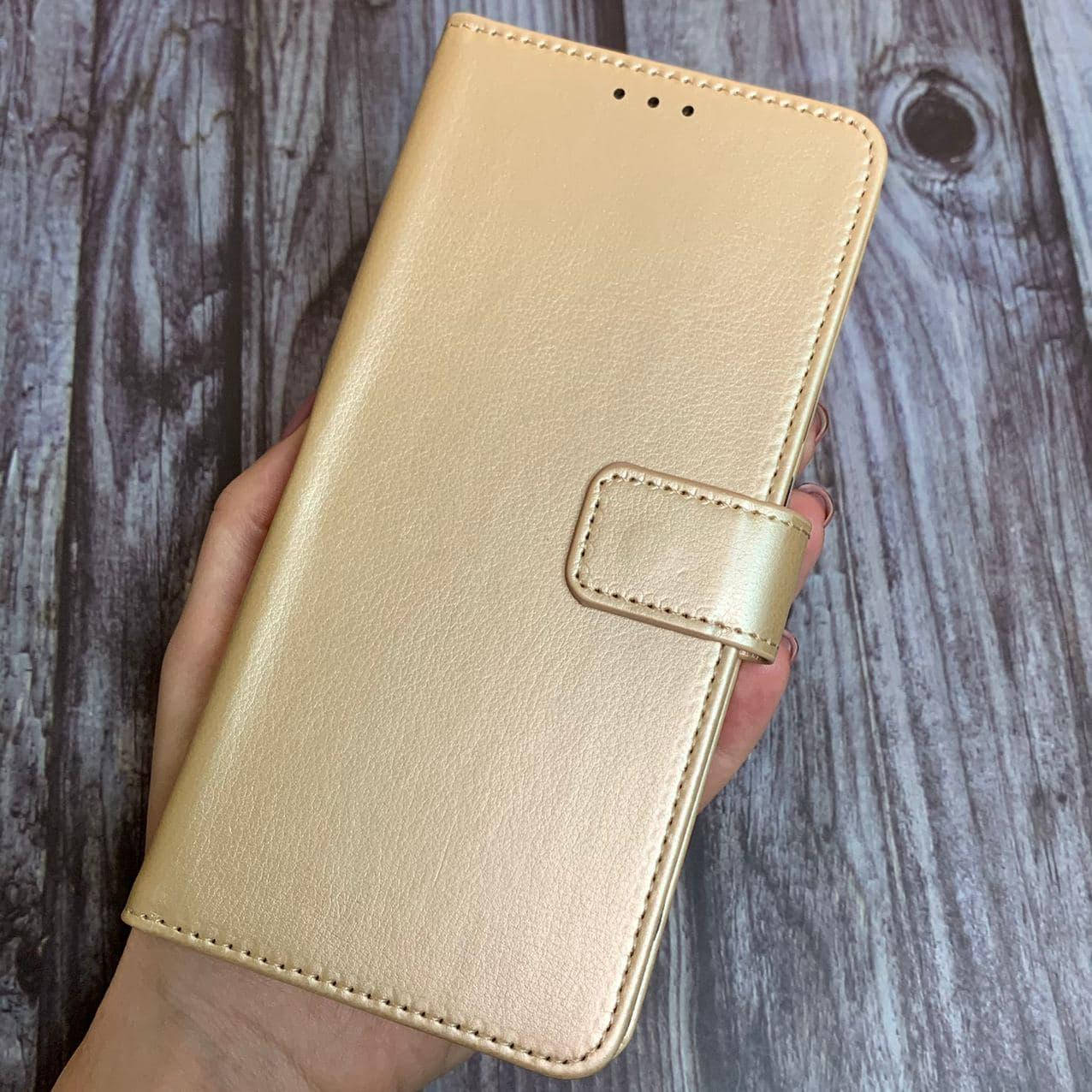 

Чехол книга для Xiaomi Redmi 9A с магнитной застежкой с подставкой чехол книжка на сяоми 9а золотая CLP