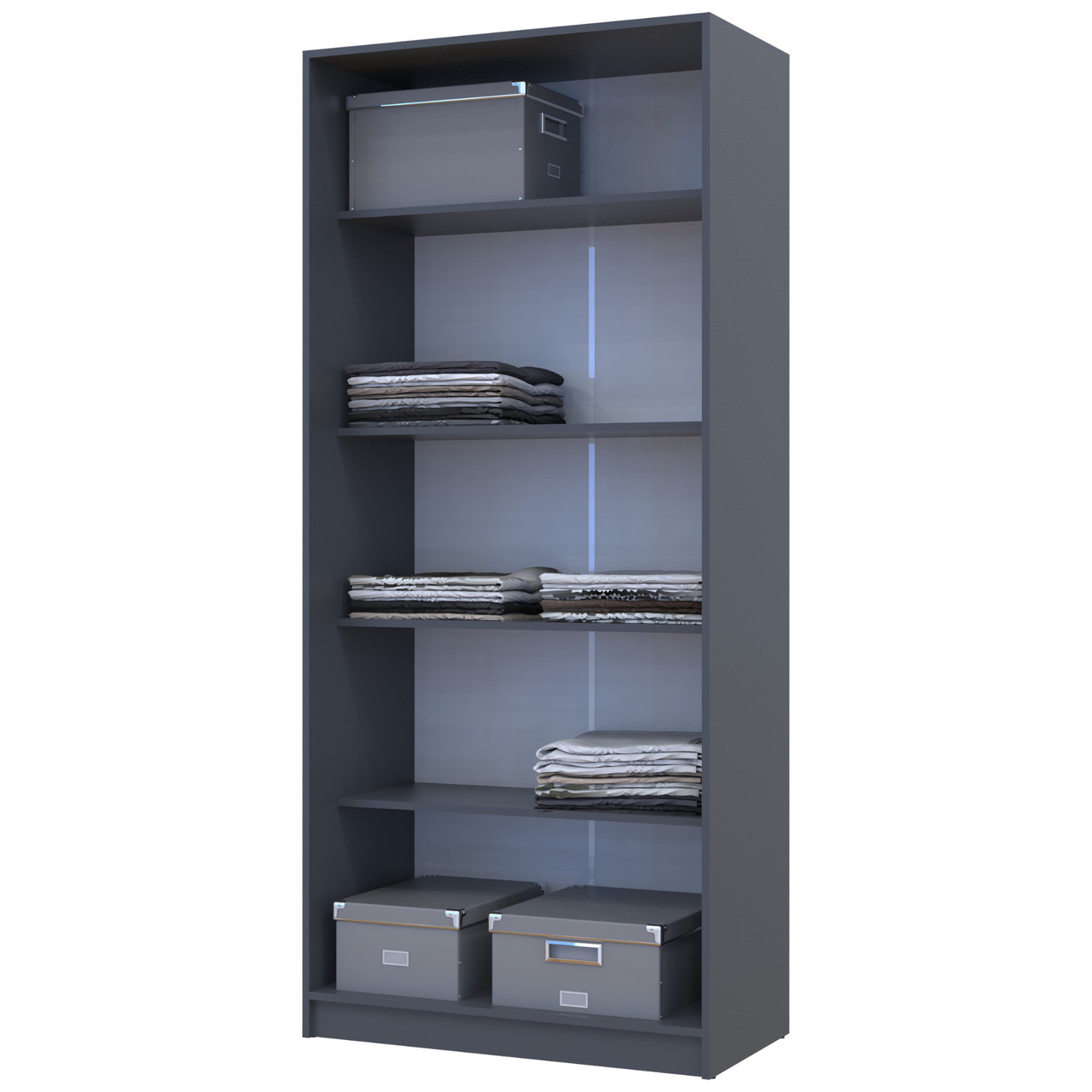 Шафа для одягу Promo Графіт Графіт 2 ДСП 90х48х204 (44900232) 7