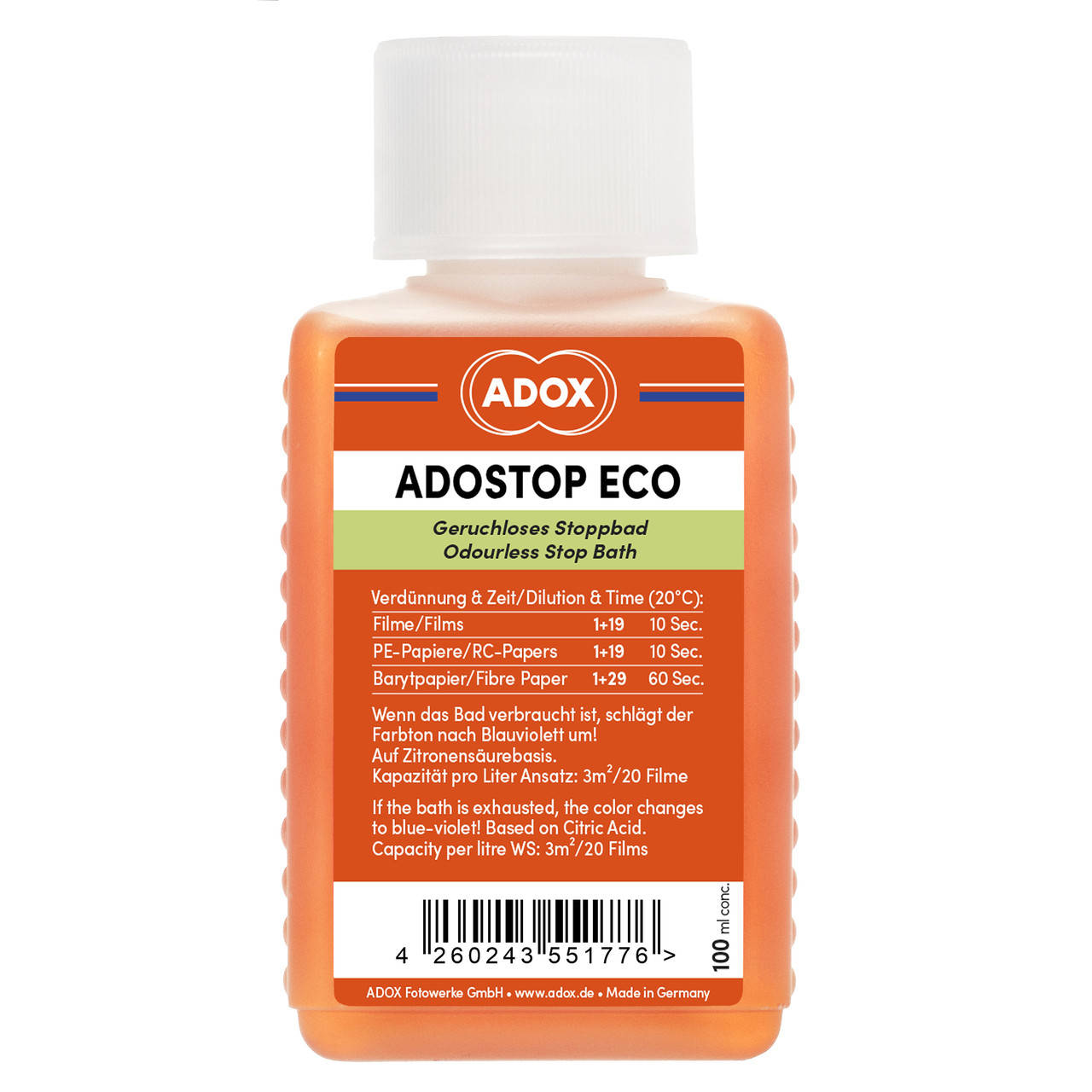 

Стоп-ванна ADOX Adostop ECO.