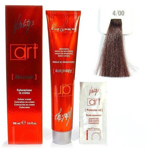 

4/00 Краска для волос с масляным коктейлем VITALITY’S Art Absolute – Интенсивный натуральный Шатен, 100 мл