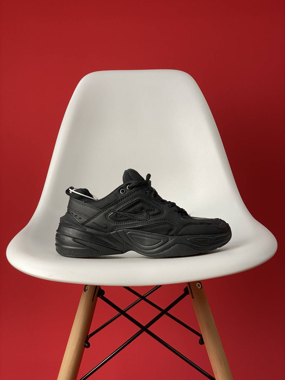 

Видеообзор Кроссовки мужские Nike M2K Tekno Full Black в стиле Найк М2К Текно черные кожаные 45, Черный
