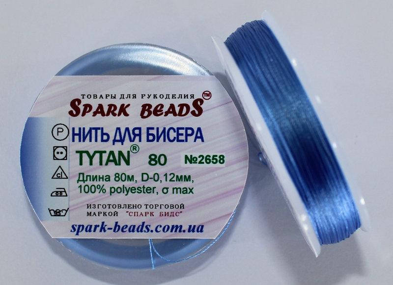 

Нить для бисера TYTAN 80 № 2658 Небесно-синий (80 метров)