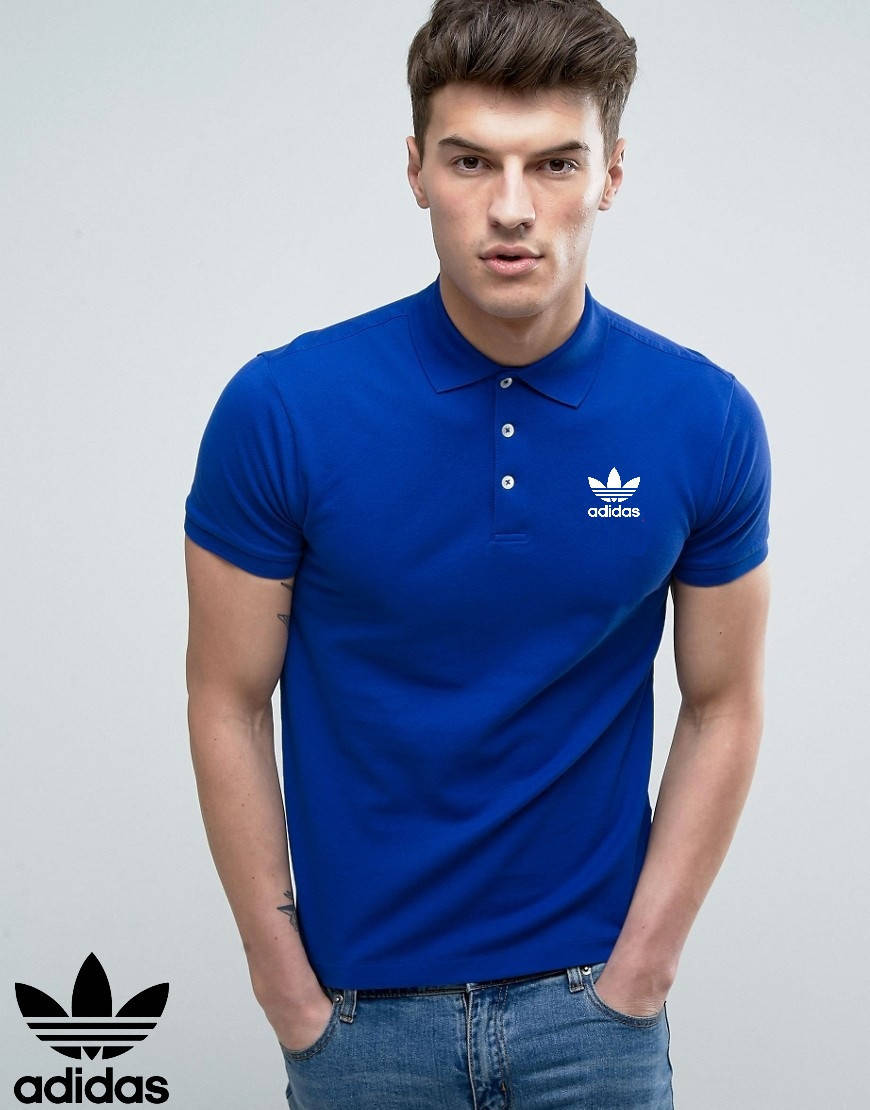 

Футболка Поло Adidas | Синяя тенниска Адидас