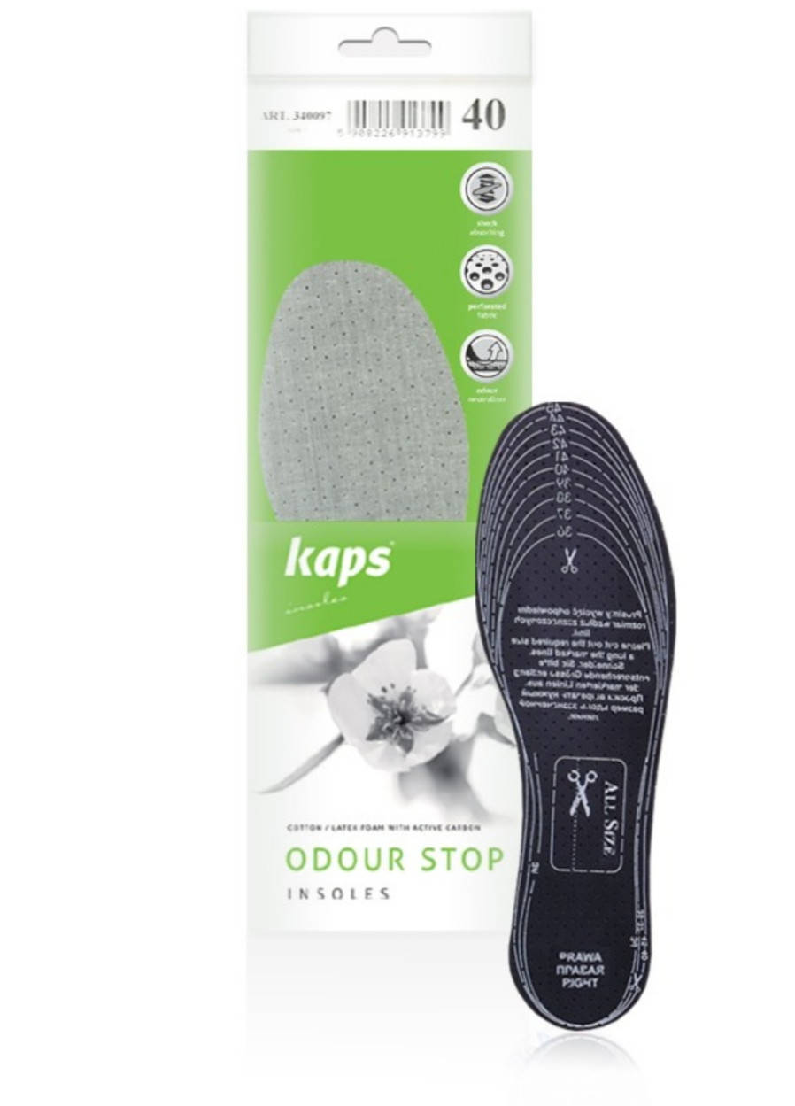 

Стельки с активированным углем Капс Kaps Odour stop размер 35-46