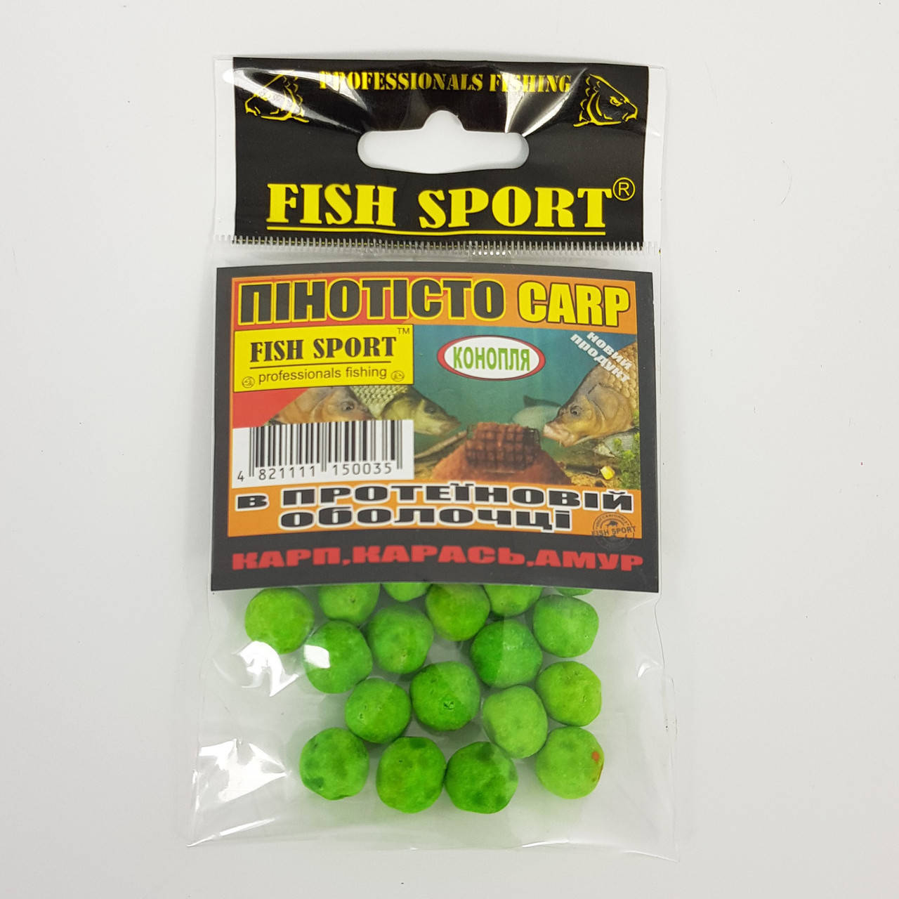 

Насадка пенотесто Carp в протеиновой оболочке Fish Sport (конопля) 25г