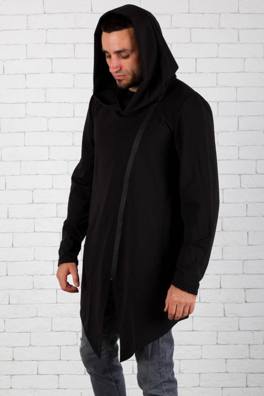 

Мужская Мантия с капюшоном на змейке. Накидка. Кардиган. Кофта унисекс XXL