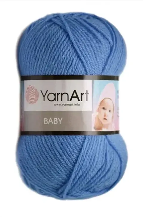 

Пряжа Демисезоная акриловая БебиYarnArt Baby Ярнарт 100% акрил, Турция 600- синий