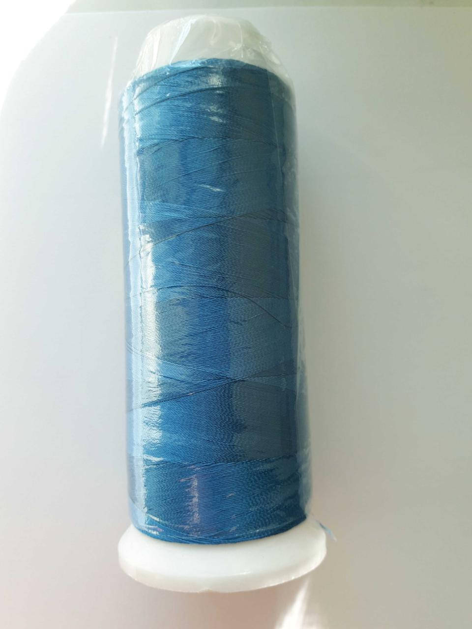 

Нитки для машинной вышивки 100% вискоза (100% rayon) 3000 ярдів, № 249, синій, Синий