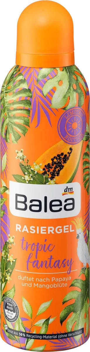 

Balea Rasiergel Tropic Fantasy Женский гель для бритья с ароматом цветов папайи и манго 200 мл