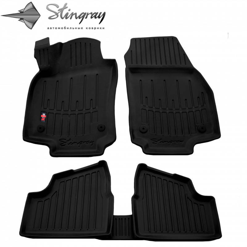 

Резиновые 3D коврики в салон на OPEL Astra H (2004-2010) (hatchback/universal)/ Опель Астра Аш, Черный