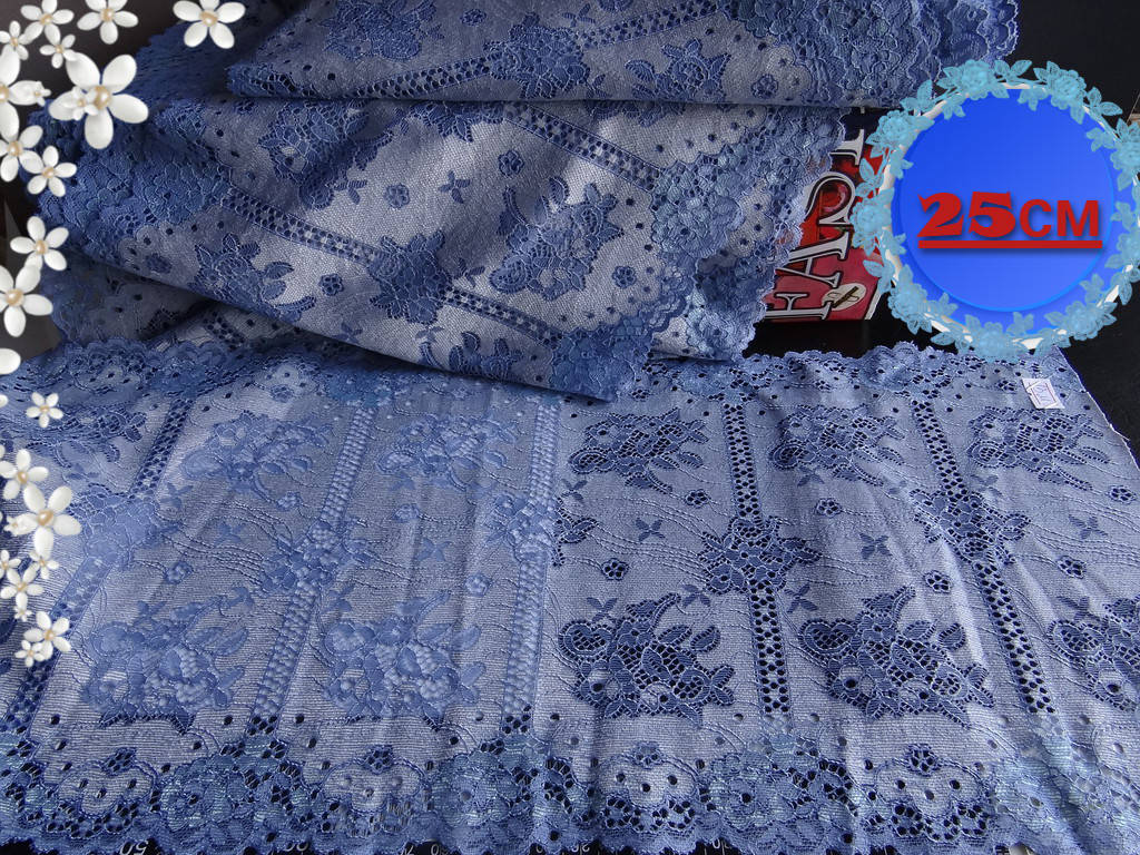 

Стрейч кружево ширина 25см джинс