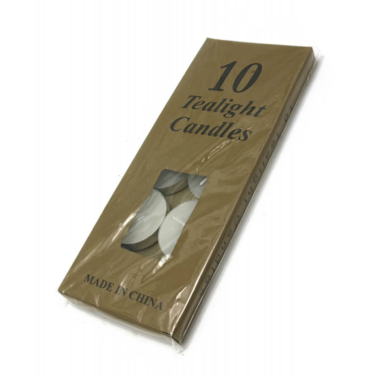 

Чайные свечи белые набор 10 шт, Белый