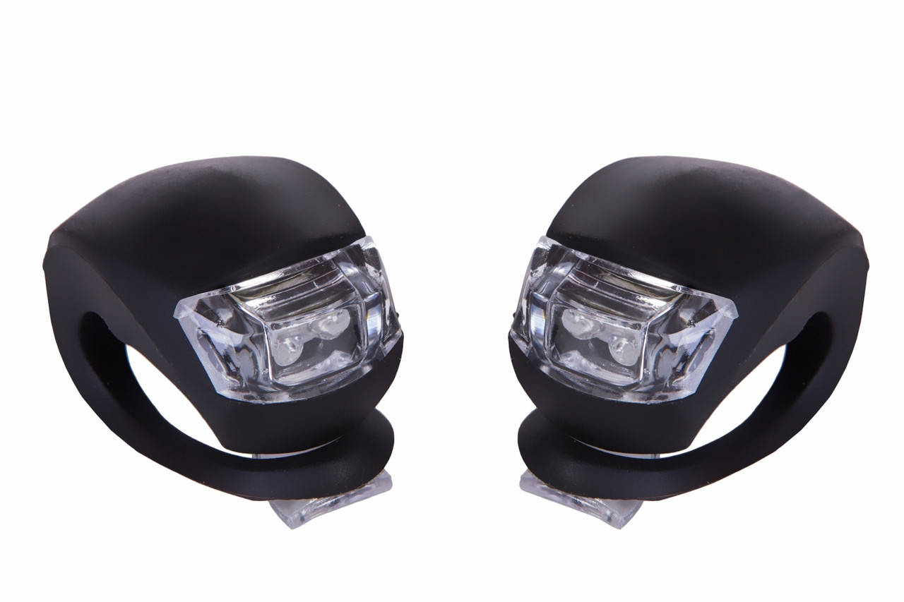 

Мигалка 2шт BC-RL8001 белый+красный свет LED силиконовый (черный корпус)