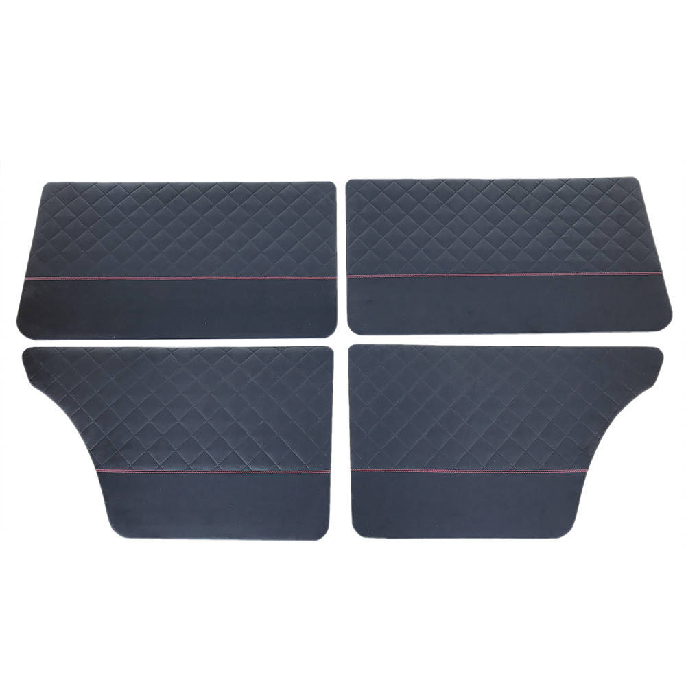 

Обшивка дверей ВАЗ 2101-07 Romb Design (кожзам, красная нить) Черный