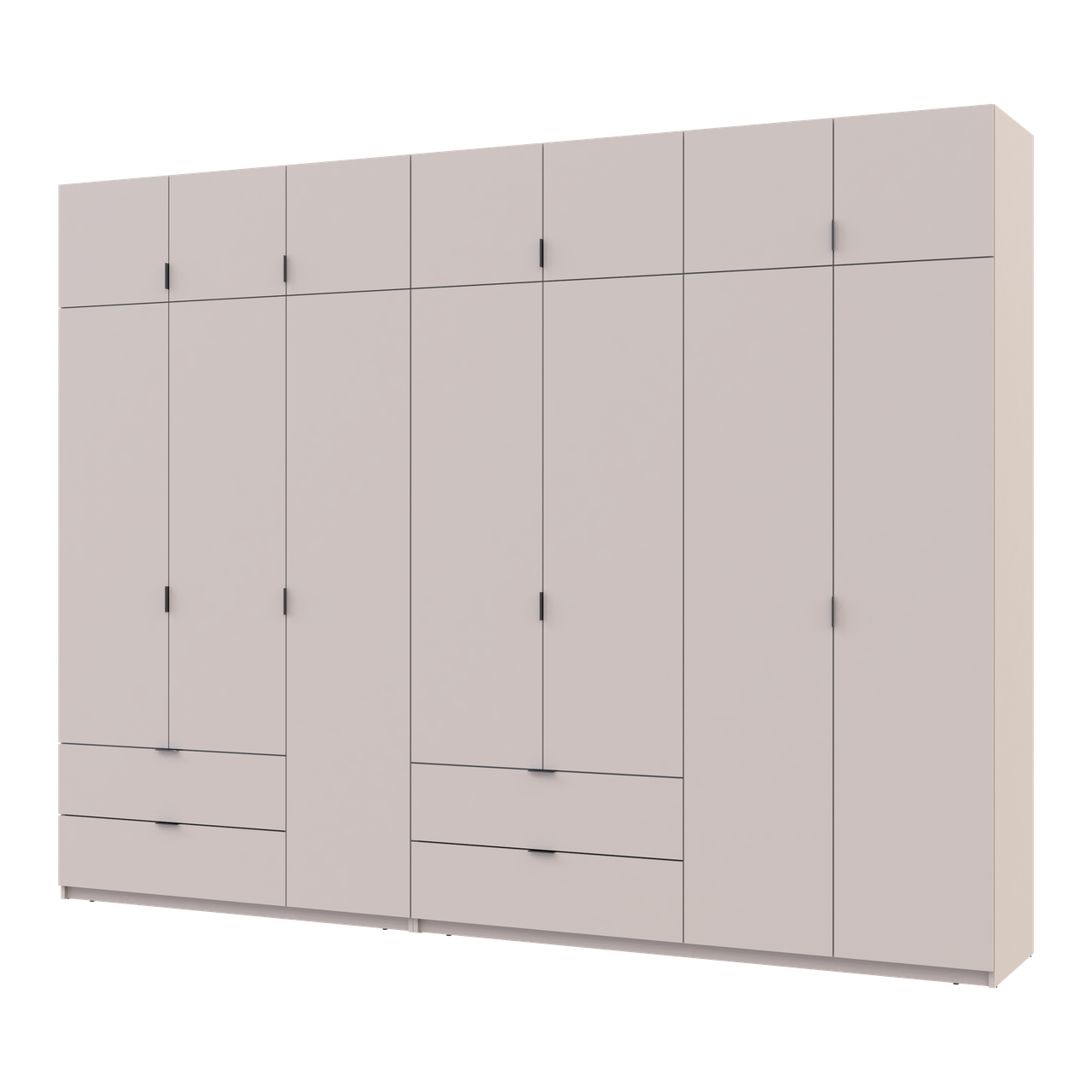 Розпашна Шафа для одягу Doros Лукас Кашемір 3+4 ДСП 315х50х240 (42005136)