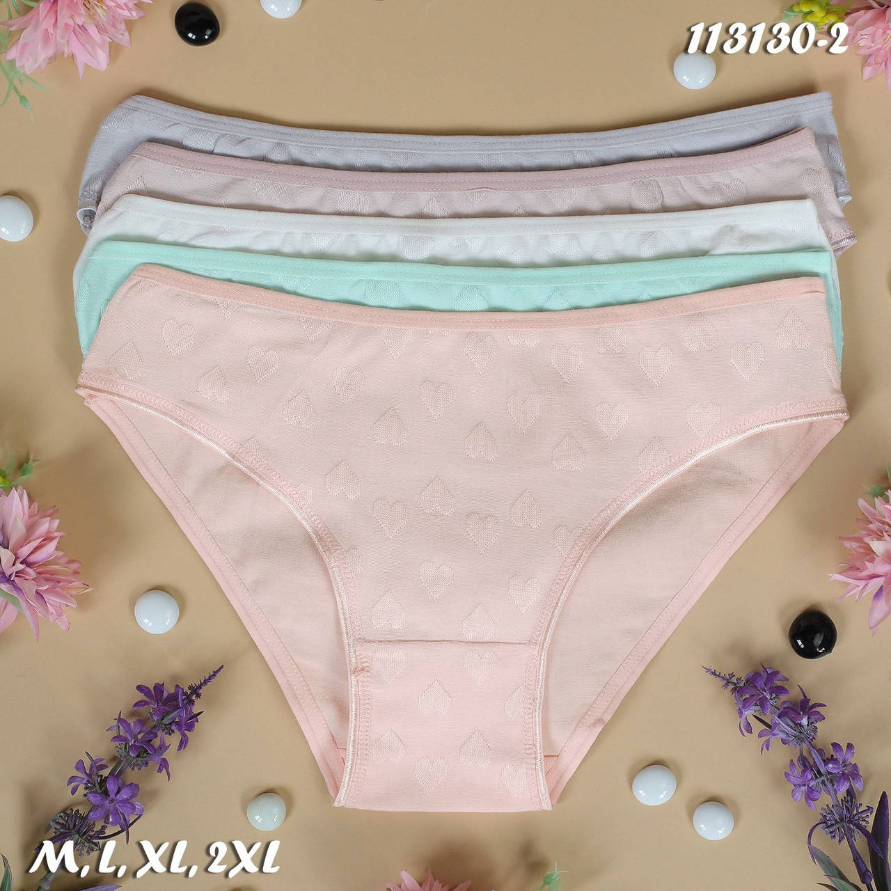

Трусы слипы женские Nicoletta Турция M, L, XL, 2XL 5 шт., Разные цвета