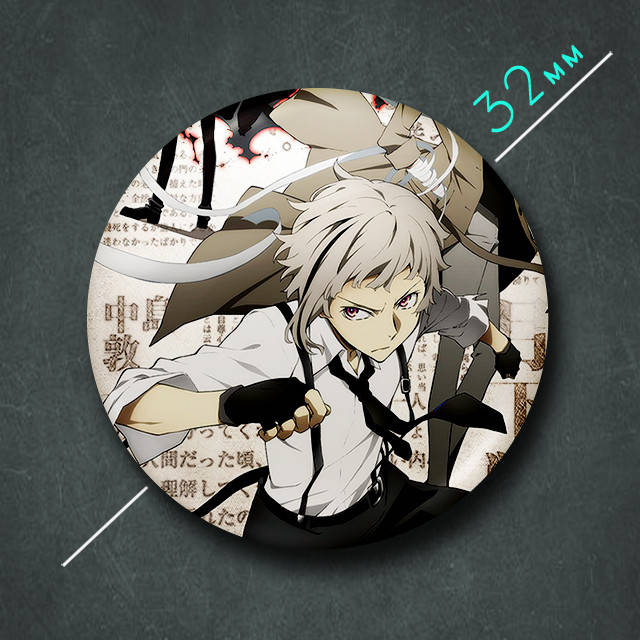 

"Ацуши Накаджима (Проза бродячих псов / Bungo stray dogs)" значок круглый на булавке Ø32 мм