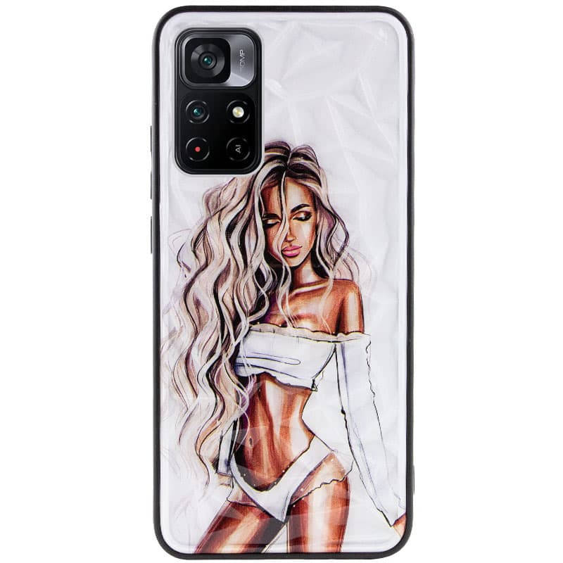 

TPU+PC чехол Prisma Ladies для Xiaomi Poco M4 Pro 5G, Белый