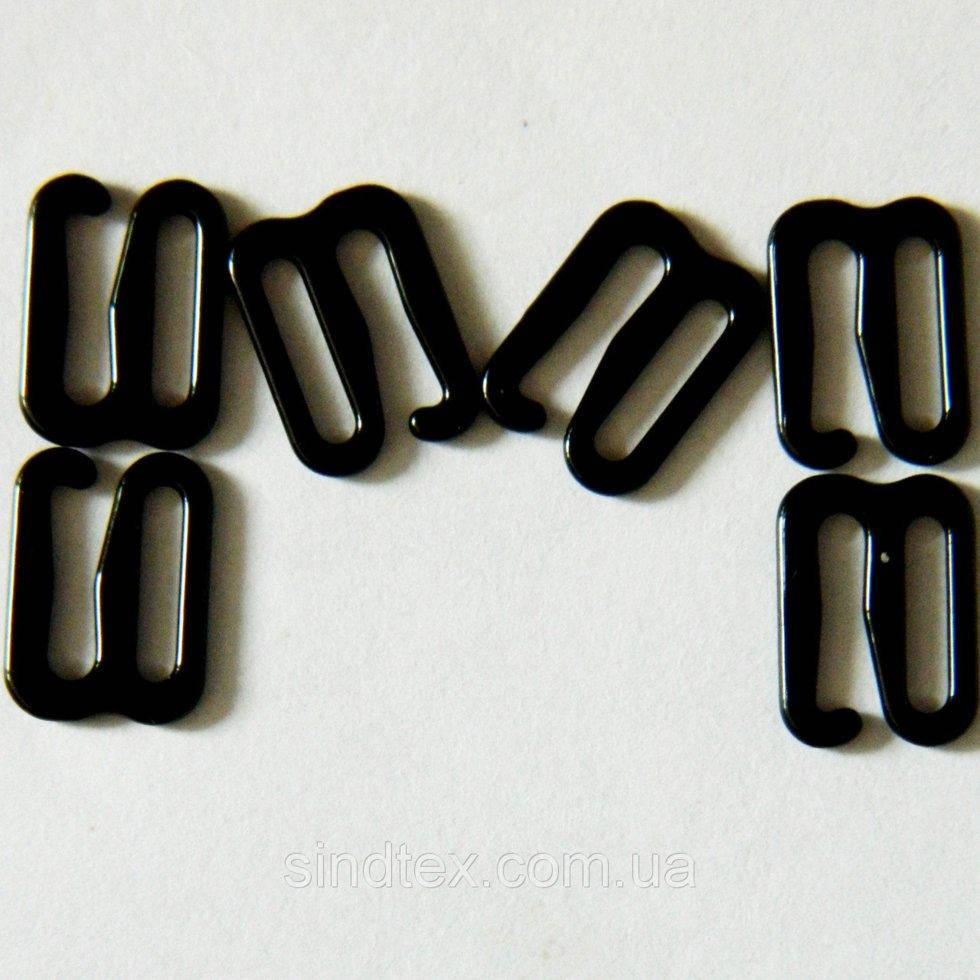 

10 шт. - Черный 1 см регулятор (МЕТАЛЛ) для бретелей бюстгальтера (застежка) (БФ-0010)