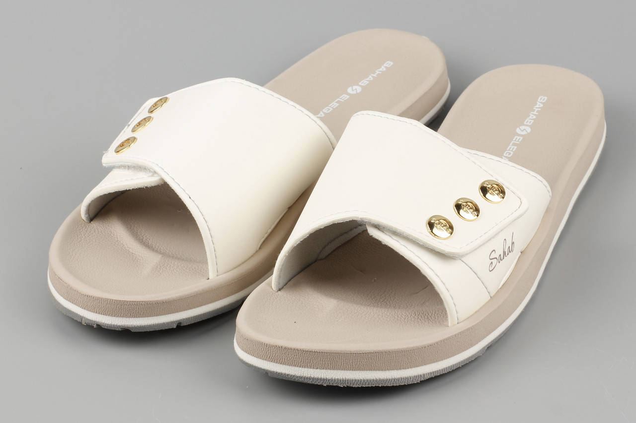 

Шлепанцы женские белые Sahab SH22-122W Сахаб Размеры 37 39 40