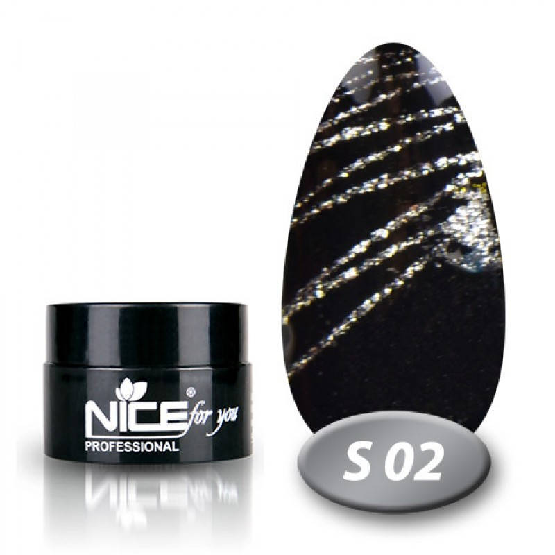 

Гель-паутинка для дизайна Nice for you S-02 серебро 5г