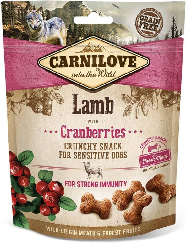 

Carnilove Crunchy Snack Lamb with Cranberries Лакомство с ягненком и клюквой для собак 200 г