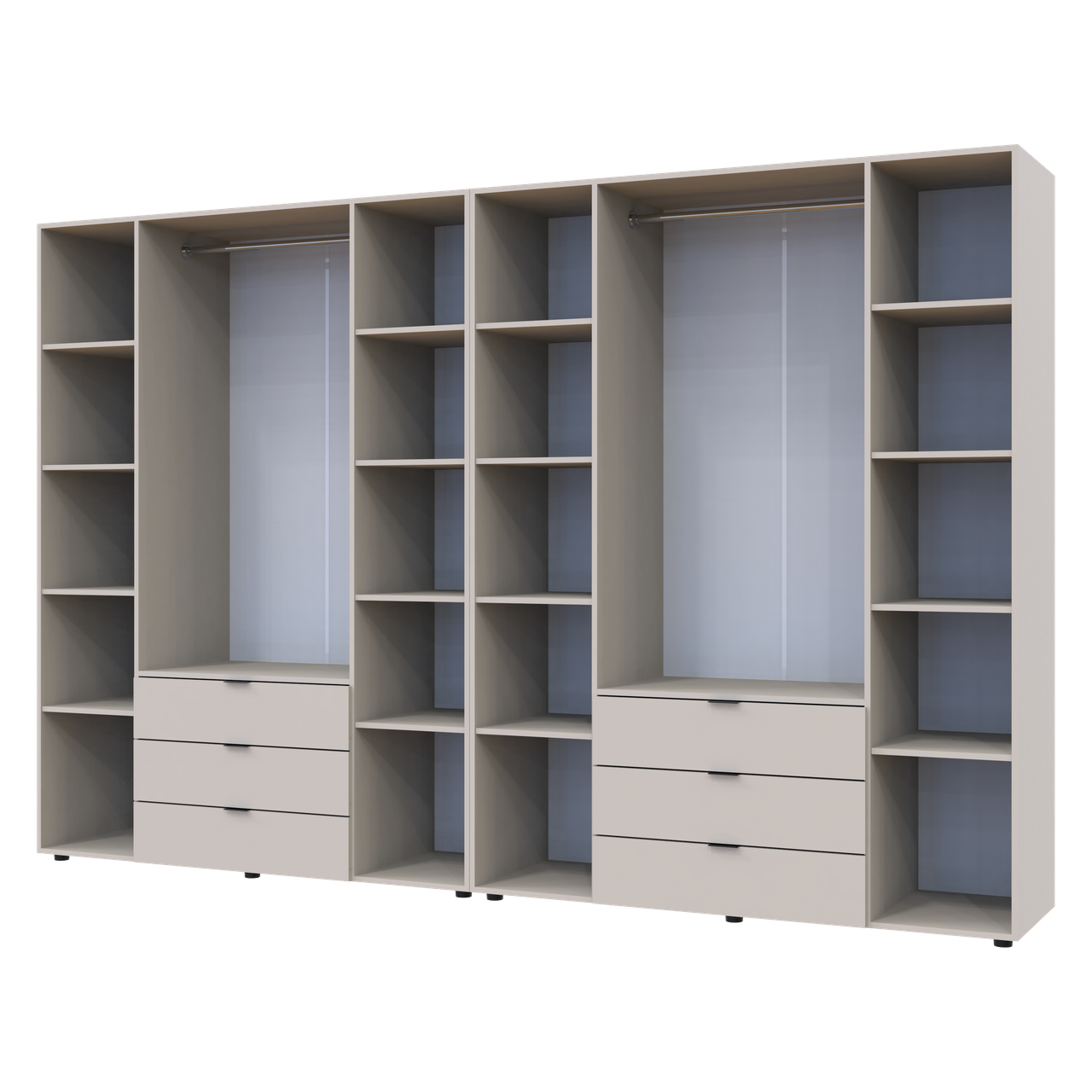 Розпашна Шафа для одягу Doros Гелар комплект Кашемір 4+4 ДСП 310х49.5х203.4 (80737642) 4