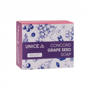 

Натуральное мыло Unice с экстрактом виноградных косточек, 100 г Юнайс для лица и тела