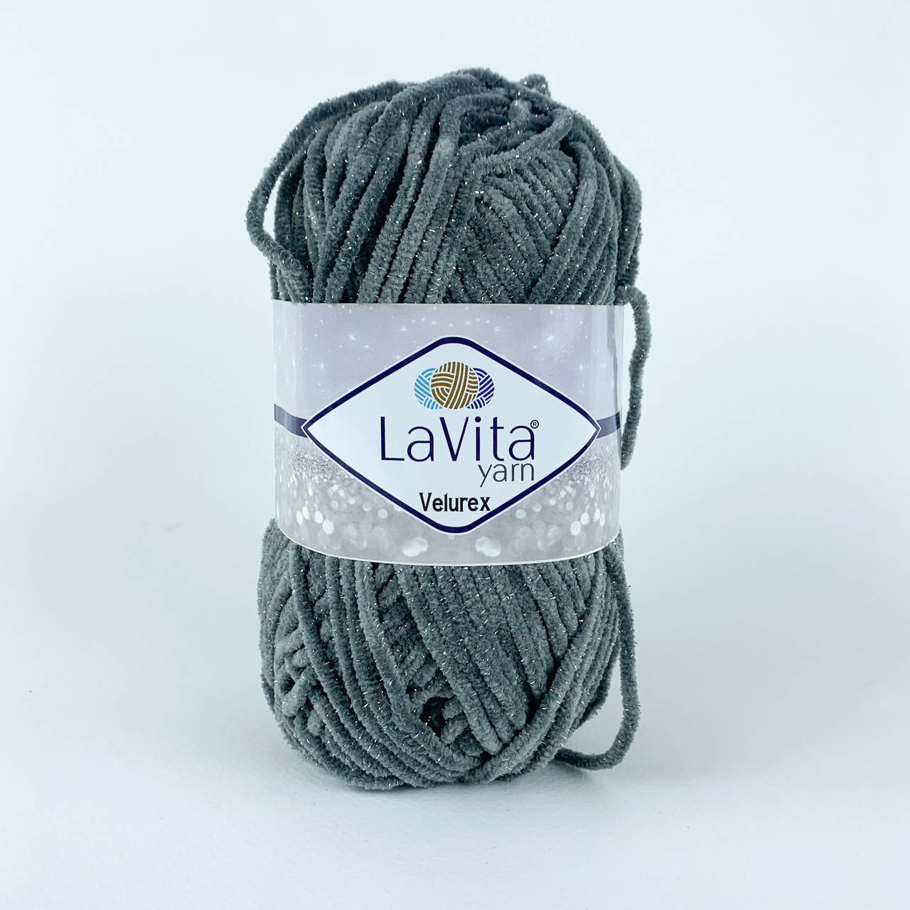 

Lavita yarn Velurex (Лавита ярн Велюрекс) № 6019 темно-серый (Пряжа велюровая, нитки плюшевые)