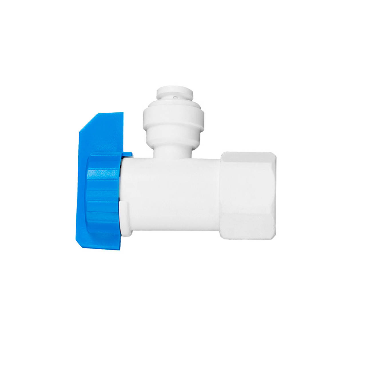 

Кран на бак фитинг угловой ¼'' для системы обратного осмоса, комплектующие к бытовым фильтрам