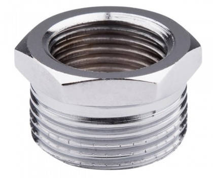 

Переходник хромированный (футорка) 3/8"x1/2" ВН Pattaroni (art. F593)