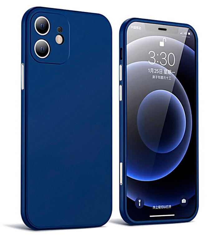 

Чехол-накладка Plastic Case Glass 360° Full Coverage для Apple iPhone 12 (blue), Синий
