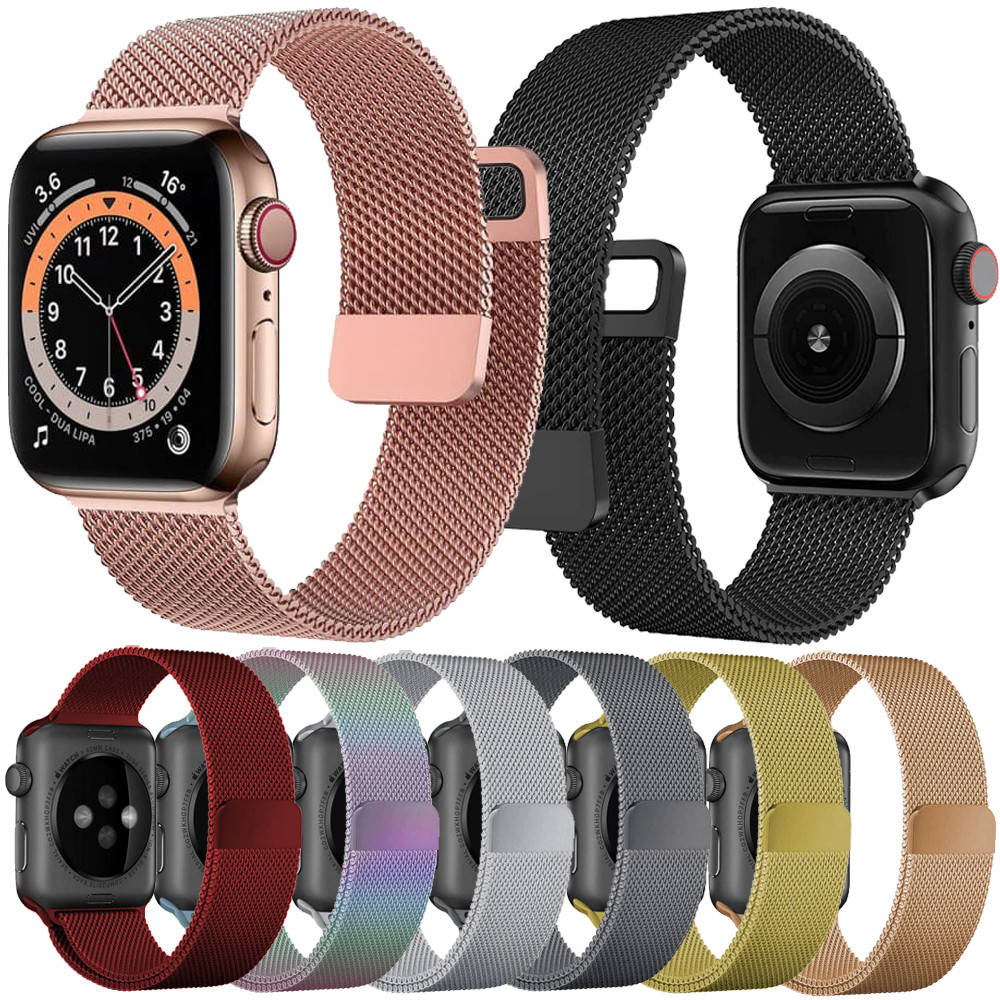 

Ремешки Apple Watch 45/44/42 mm металлический миланская петля