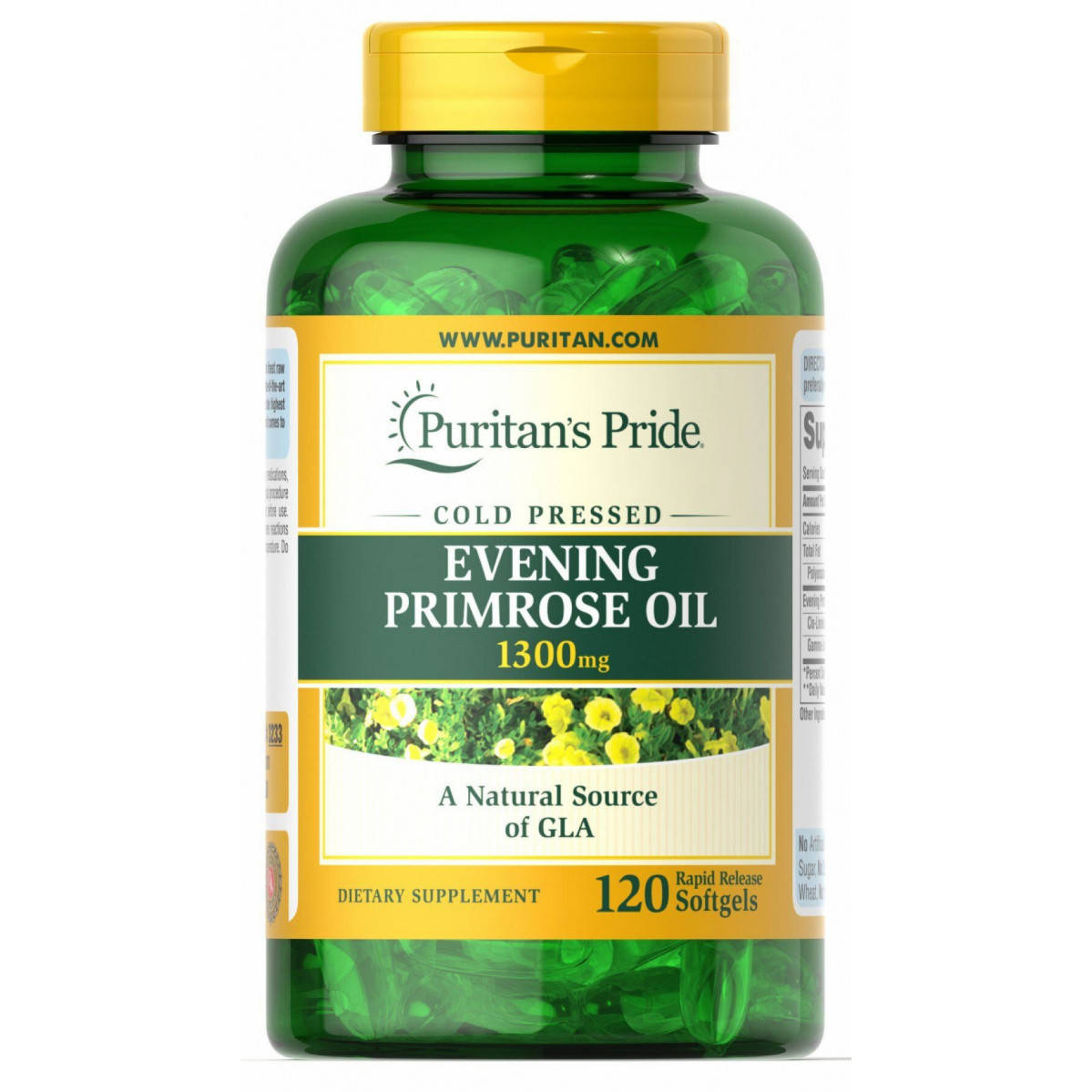 

Масло примулы вечерней Puritan's Pride Evening Primrose Oil 1300 mg 120 caps