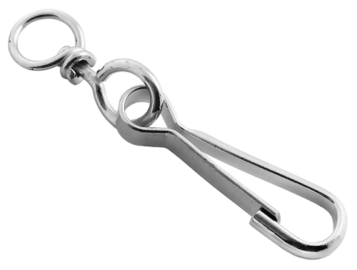 

Карабин пружин 50мм с вертлюгом никелированный