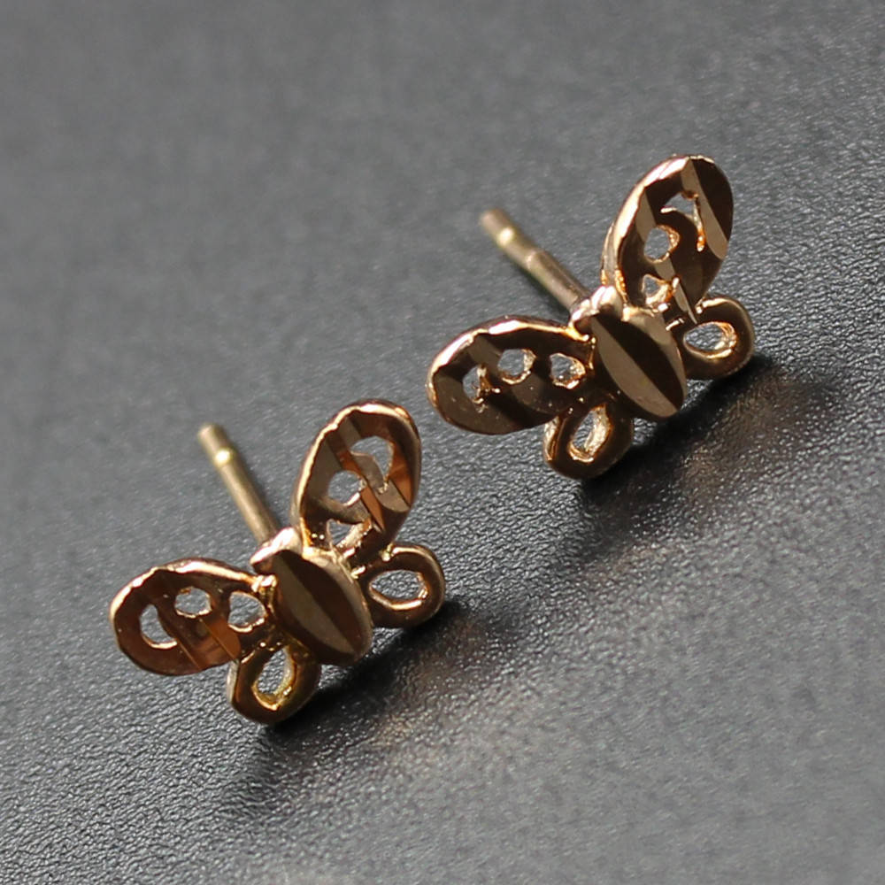 

Серёжки женские золотистого цвета Xuping Jewelry гвоздики,пусеты Бабочки 18K