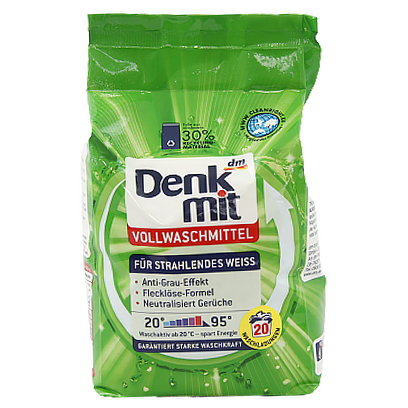 

Порошок для прання Денк Міт універсальний Denk Mit vollwaschmittel 20p 1,35kg 8шт/ящ (Код : 00-00010793)