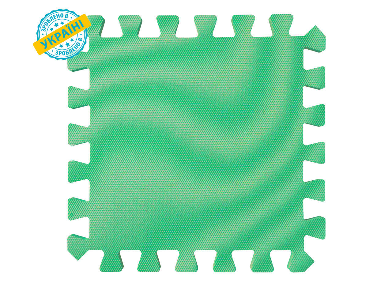 

Мягкий пол (коврик-пазл) для детей Eva-Line 30x30см "Веселка" зелёный
