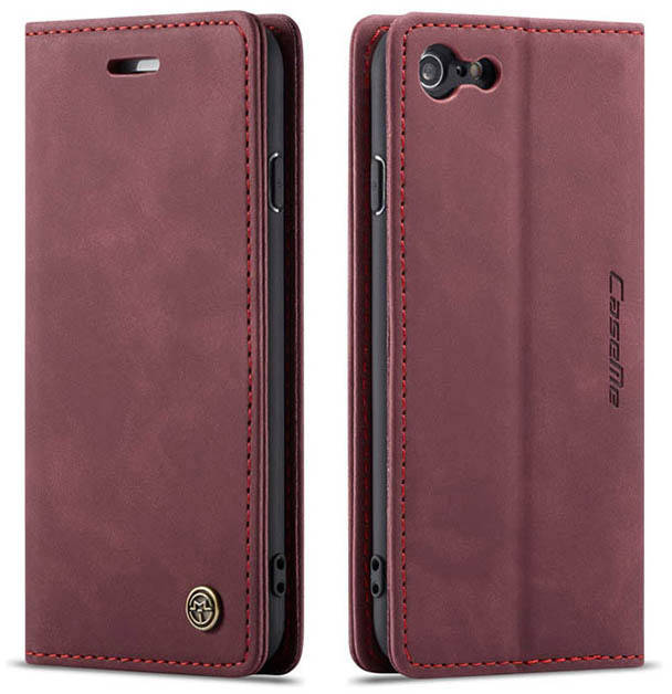 

Чехол книжка с магнитом iPhone 6 6S CaseMe (Айфон 6 6С), Бордовый
