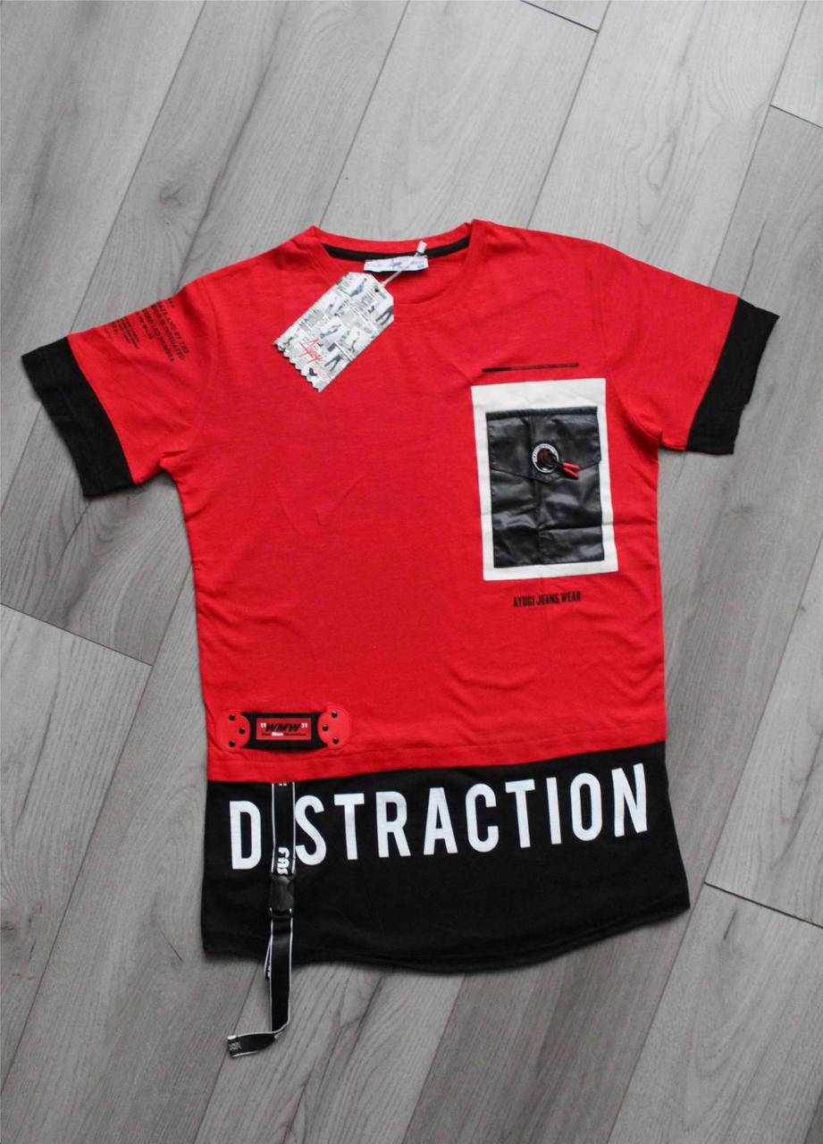 

Подростковая футболка для мальчика A-YUGI 4107 Красная