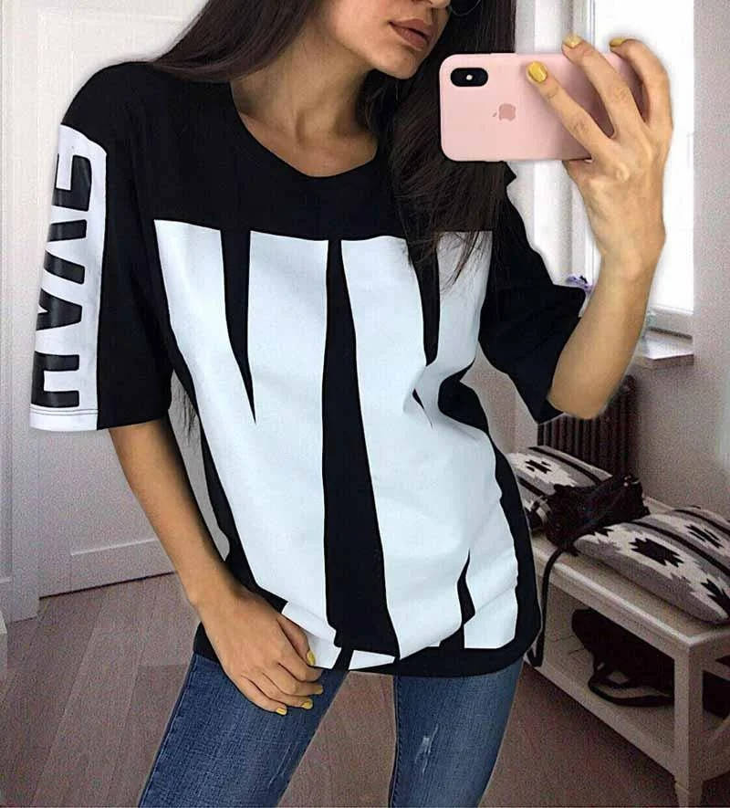 

Стильная модная молодежная женская туника футболка удлиненная оверсайз с накатом "NY" 42-46, Черный