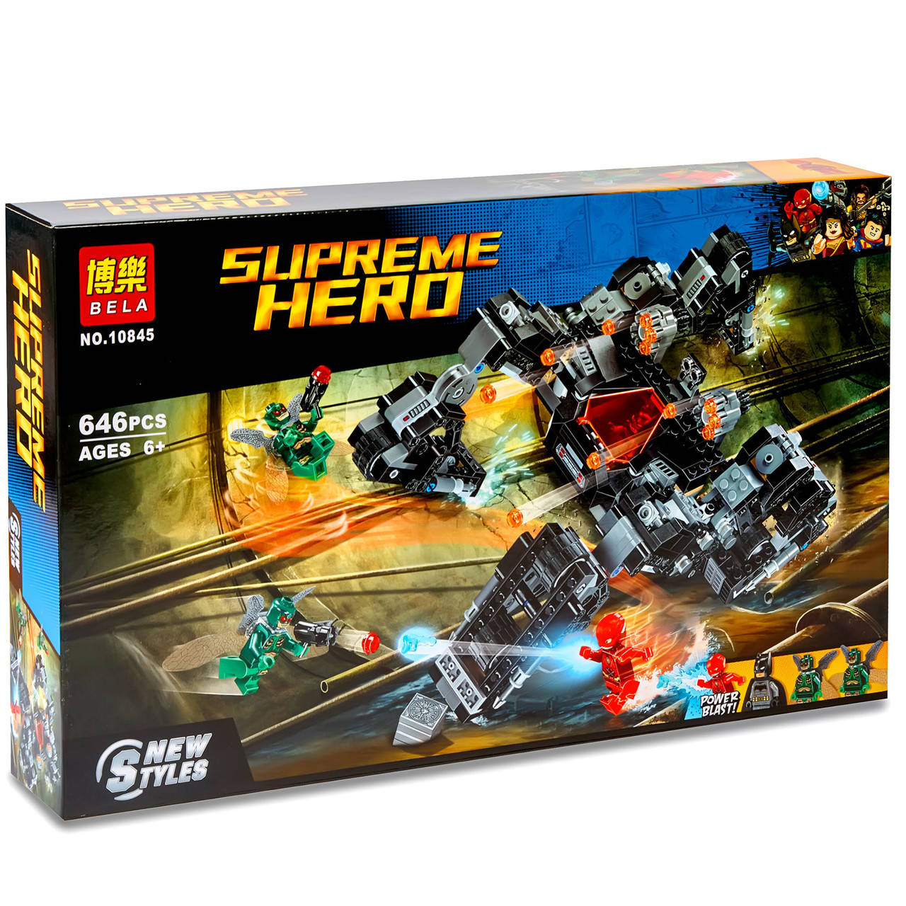 

Конструктор-Лего GTM Supreme Heroes 646 деталей. Большой лего-конструктор.