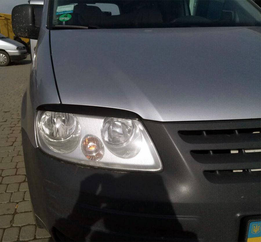 

Реснички Volkswagen Caddy 2004-2010 (2 шт. ABS-пластик) Черный Глянец