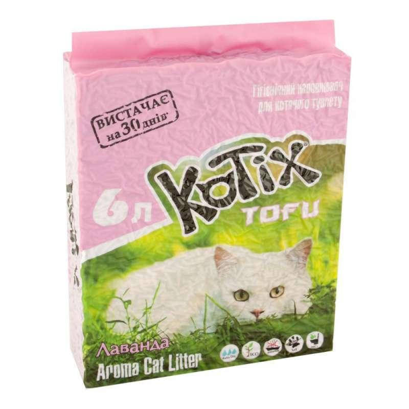 

Котикс Тофу KOTIX TOFU наполнитель для кошачьего туалета Лаванда, 6 л
