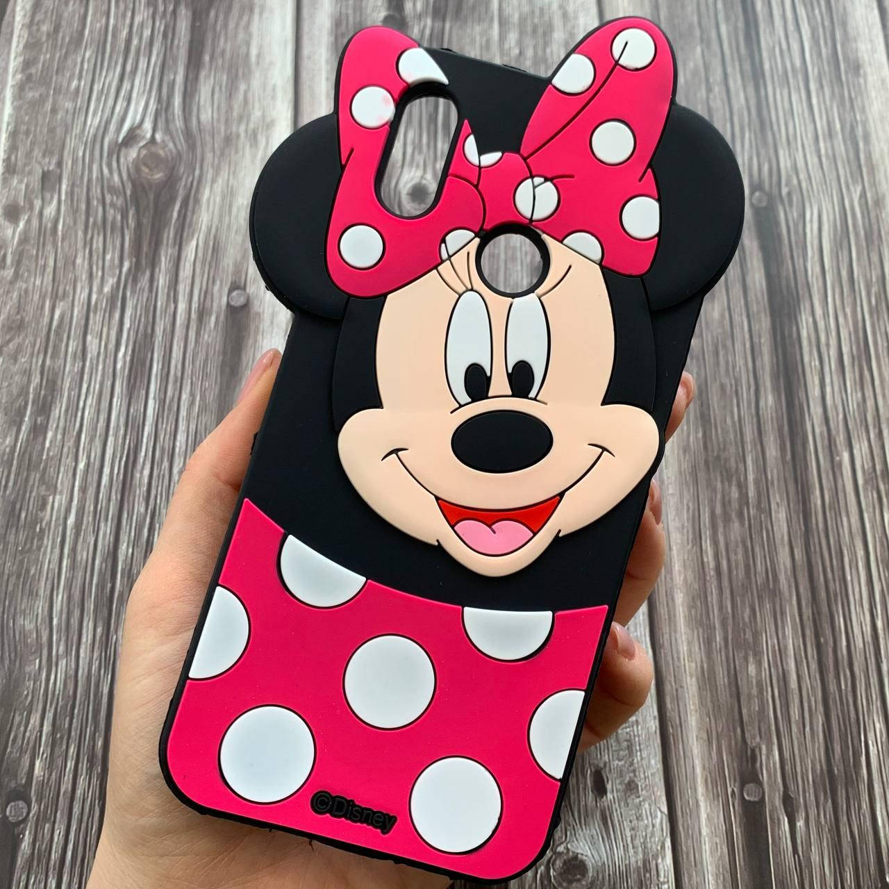 

Чехол для Huawei P Smart 2019 с микки маусом 3D детский чехол на телефон хуавей п смарт 2019 малиновый MMS