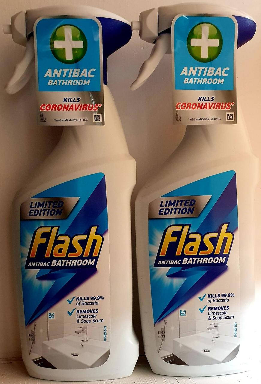 

Универсальный спрей-очиститель c отбеливателем 3 в 1 для кухни и ванны Flash Antibacterial Bathroom