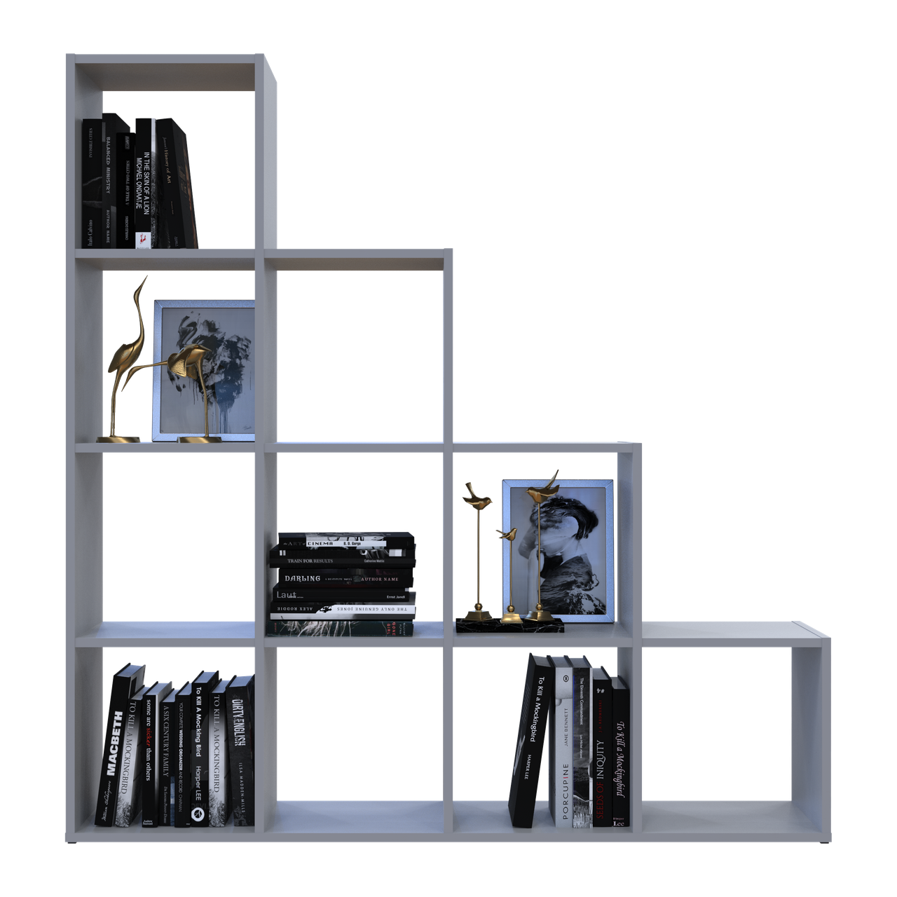 Стелаж Doros Степ 4х4 Сірий відкритий 136.2х28.8х140.7 (41516179) 3