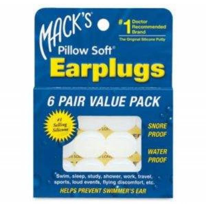 

Беруши Pillow Soft белые, для взрослых (6 пар) MACK`S