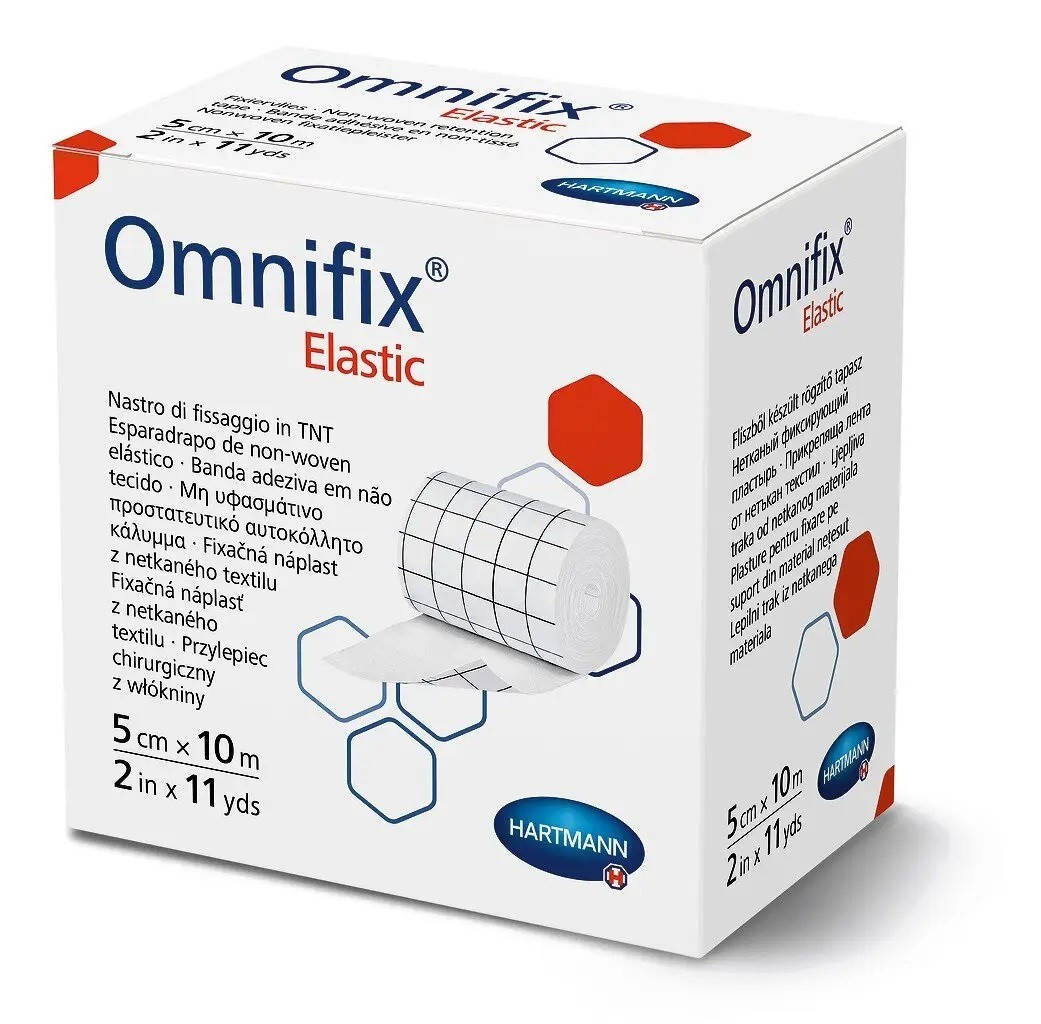 

Пластырь эластичный фиксирующий Omnifix Elastic 5см х 10м 1шт на нетканой основе